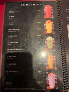 iLanet Coffee menu