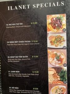 iLanet Coffee menu